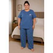 Kadın Orta Yaş ve Üzeri Regular Yüksek Kalite Büyük Beden Modal Kumaş Anne Pijama Takımı 15094