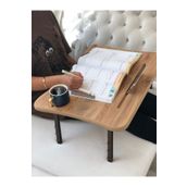 Kafe ss Sweet Smile Laptop Sehpası Tablet Telefon Tutuculu Çalışma Masası Kahvaltı Sehpası 60x45 Büyük Boy Katlanabilir