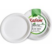 Kafem Ekolojik Karton Tabak 22 cm 25 Adet - belirtilmemiş