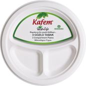 Kafem Kağıt Tabak Üç Gözlü Ekolojik 26 cm 25 Adet