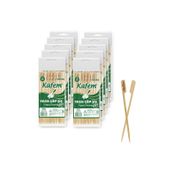 Kafem Yassı Çöp Şiş - Sunum Kürdanı 15 cm 50 Li x 10 Paket