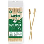 Kafem Yassı Çöp Şiş - Sunum Kürdanı 20 cm 50 Li - Adet