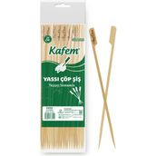 Kafem Yassı Çöp Şiş - Sunum Kürdanı 25 cm 50 Li - Adet
