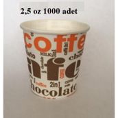 Kağıt Bardak 2.5 Oz (65 Ml) Zemzem & Espresso Bardağı. 1000 Adet