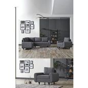 Kagu Corner Flavia Plus Köşe Takımı Berjerli Koyu Gri