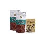 Kahve Dünyası 2x250 gr Filtre Kahve ve 80'li Filtre Kahve Kağıdı