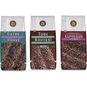 Kahve Dünyası 3lü Çekirdek Kahve Fırsat Paketi -1 kg Türk Kahvesi -1 kg Espresso-1 kg Filtre Kahve - 1 Adet - Çekirdek (Öğütülmemiş)
