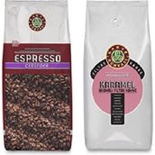 Kahve Dünyası Espresso Çekirdek Kahve 1 kg + Karamel Aromalı Çekirdek Kahve 1 kg - 1 Paket