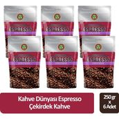 Kahve Dünyası Espresso Çekirdek Kahve 250 gr x 6 Adet
