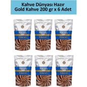 Kahve Dünyası Gold Hazır Kahve 200 gr x 6 Adet - 1,2 kg - Türk Kahvesi