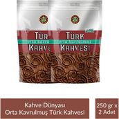 Kahve Dünyası Zıpper Türk Kahvesi Orta Kavrulmuş 250 gr x 2 Adet