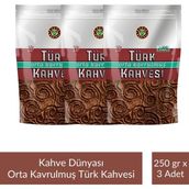 Kahve Dünyası Zıpper Türk Kahvesi Orta Kavrulmuş 250 gr x 4 Adet