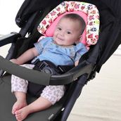 KAKIBLIN bebek baş desteği, araba koltuğu için, yumuşak boyun ve vücut destek yastığı, araba koltuğu için, pembe