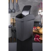 KaktüsKedi 6 LT Orta Boy Çöp Kutusu,Mutfak,Banyo,Tuvalet,Masaüstü,Ofis Çöp Kovası Siyah