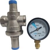 Kalde 1/2" DN15 Rekorsuz Su Basınç Düşürücü (Manometreli) - Pressure Reducing Valves (With Manometer)