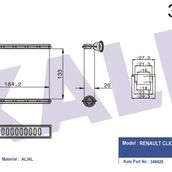 Kale 346420 Renault Clio IV Logan II 13- Brazing Kalorifer Radyatörü