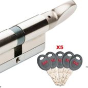 Kale Kilit 164 Cecm Mandallı Topuzlu (40 10 40) 90 Mm Kilit Göbeği-Nikel (Özel Ölçü)
