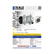 KALE OTO Radyatör 349880 Klima Kompresörü Avensis 1.6 09-Corolla Uyumlu 1.6 07- (119Mm)