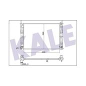 KALE Radyatör 356885 Su Radyatör 23Mm Mekanik (Su Radyatörü Brazıng (Ford : Fiesta / Fusion 1.4TDCI 02-)Tahlıye Aparatlı