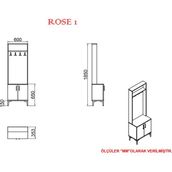 Kalender Dekor Rose-1 Kahverengi Portmanto Vestiyer Ayakkabılık