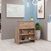 Kalender Dekor Venüs 90 Cm. Çekmeceli Karşılama Bankosu, Banko, Sekreter Ofis Masası VN04 Çam