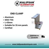 Kalıpsan Güneş Paneli 35'lik Z Clamp- Sonlandırıcı (50 ADET)