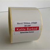 Kalite Barkod 40x58 10 Rulo 5000 Adet Termal Barkod Etiketi