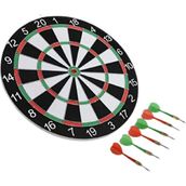 Kaliteli Ahşap Dart Tahtası 12 Inç 4 Dart Ok Seti - Lisinya