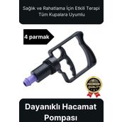 Kaliteli Dayanıklı Tüm Kupalara Uyumlu Islak Kuru Kullanım 4 Parmak Hacamat Çekme Vakum Pompası