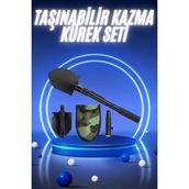 Kanonik Education Pusulalı Katlanabilir Kazma Kürek Kamp Seti Kamp Küreği Portatif Çantalı - Renkli