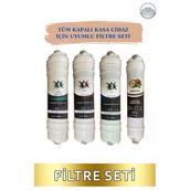 Kapalı Kasa 12 Inç Su Arıtma Cihazı Filtresi 4 Aşamalı 80 Gpd Lg Membranlı Inline Filtre Seti