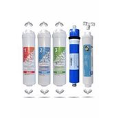 Kapalı Kasa 12 Inç Su Arıtma Cihazı Filtresi 5 Aşamalı 80 Gpd King Membranlı Inline Filtre Seti