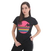 Kappa 371E8CW-A0B1 Siyah Authentic Sand Pakita Kadın T-Shirt