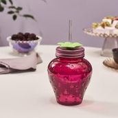 Karaca 750 ML Kırmızı Çilek Transparent Pipetli Su Şişesi