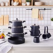 Karaca Biogranit Sando Siyah 14 Parça Çeyiz Seti