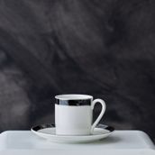 Karaca Damalı Tek Kişilik 90 ml Porselen Kahve Fincan Takımı