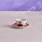 Karaca Frida Kırmızı 220 ml Çay Fincanı ve Tabağı