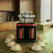 Karaca Hatır Hüp Düet Aroma İkili 10 Fincan Kapasiteli Türk Kahve Makinesi Imperial Red