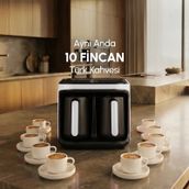 Karaca Hatır Hüp Düet Aroma İkili 10 Fincan Kapasiteli Türk Kahve Makinesi White