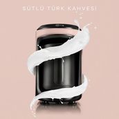 Karaca Hatır Hüps Sütlü Türk Kahve Makinesi 500 ml Pearly Pink Renkli Otomatik Tasarım - Pembe