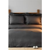 Karaca Home Charm Bold Pamuk Saten Antrasit Çift Kişilik Nevresim Takımı