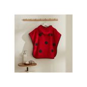 Karaca Home Ladybug Kırmızı %100 Pamuk Bebek Panço