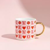 Karaca Kalp Detaylı Lovila Kupa 420 ml - Pembe