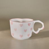 Karaca Kalp Detaylı Rosely Kupa 280 ml - Pembe