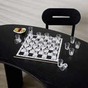 Karaca King Shot Bardaklı Satranç Seti Şeffaf - Beyaz