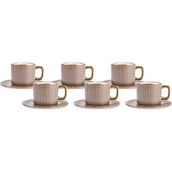 Karaca Massimo 6 Kişilik Kahve Fincanı 90 ml - Kahverengi - Bej