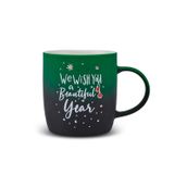 Karaca New Year Yılbaşı 24 Yeşil 350 ml Soft Touch Kupa