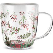 Karaca New Year Yılbaşı Pia Sprinkle Çift Cidarlı Kupa 350 ml - Şeffaf