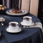 Karaca Royal Bone Kate 2 Kişilik Çay Fincan Takımı - Beyaz