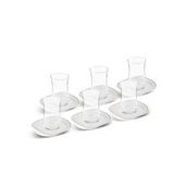 Karaca Streamline Plato 12 Parça 6 Kişilik 165 ml Cam Çay Seti